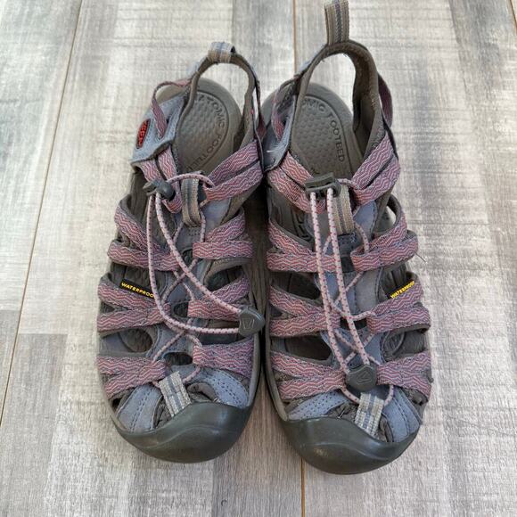KEEN Whisper Sandals Womens 9.5 Pink Strappy Hiking Camping Outdoor Waterproof - Picture 4 of 13